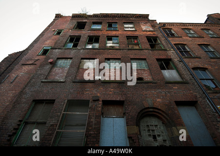 Edificio abbandonato, Ancoats, Manchester, Regno Unito Foto Stock