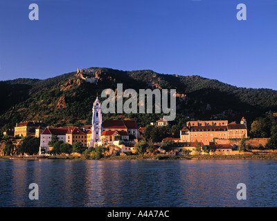 Durnstein, Fiume Danubio, Austria Foto Stock