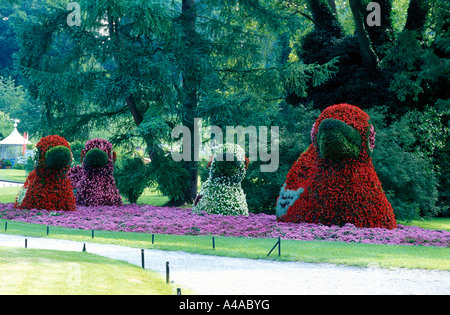 Arte topiaria da Isola di Mainau Germania Europa Foto Stock