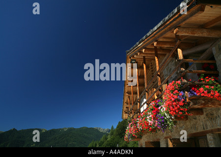 Maso casa tipica Trentino Alto Adige Italia Foto Stock