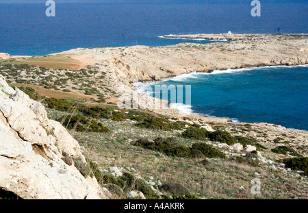 Capo Gkreko sud punta orientale di Cipro Foto Stock