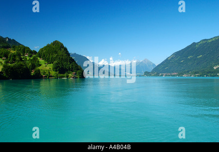 Vista sul Lago di Brienz vicino a Interlaken Svizzera Foto Stock