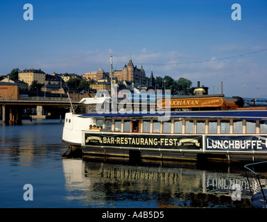 Södermalm altezze da Gamla Stan, Stoccolma, Svezia. Foto Stock