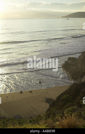 Sera Sulla costa scogliere Pismo Beach California centrale USA Gennaio 2007 Foto Stock