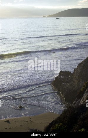 Sera Sulla costa scogliere Pismo Beach California centrale USA Gennaio 2007 Foto Stock