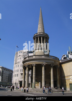 Tutte le anime Chiesa Portland Place City of Westminster London REGNO UNITO Foto Stock