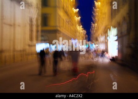 Firenze di notte Italia EU Europe Firenze Foto Stock