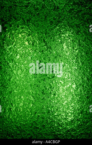 Un pannello retroilluminato splendidamente textured verde profondo in vetro colorato. Spazio per la copia. Macchina fotografica: Nikon D2x. Foto Stock