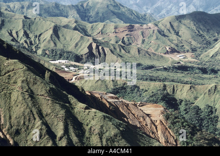 Vista aerea di indiani Guayami territorio panama 1981 Foto Stock