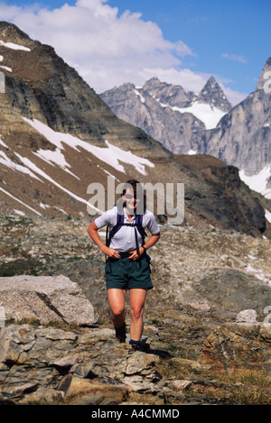 Gli escursionisti Bugaboo Parco Provinciale BC Canada Foto Stock