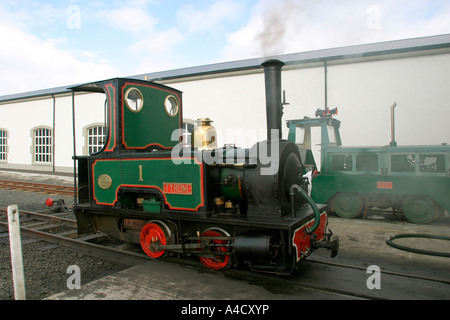 Contea di Antrim Giants Causeway e Bushmills ferroviaria locomotiva a vapore Foto Stock