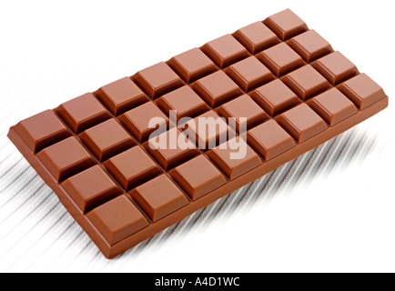 Singola BARRA DI CIOCCOLATO AL LATTE Foto Stock