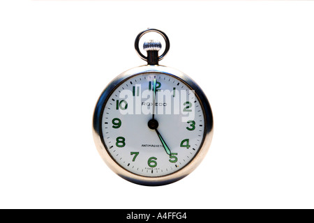 Pocketwatch impostato a 5 ore. Foto Stock