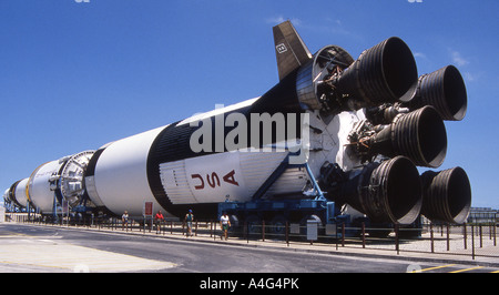 Apollo tre fase lunare razzo sparato a Cape Kennedy in Florida. Foto Stock