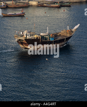 Dhow sul Dubai Creek Foto Stock