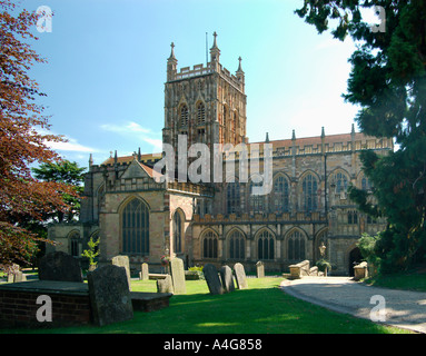 Malvern Priory sagrato Foto Stock