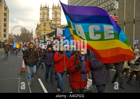 La dimostrazione in Londra England Regno Unito Foto Stock