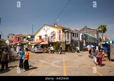 Malaysia Kedah Penang Georgetown Little India Lebuh Pasar junction Foto Stock