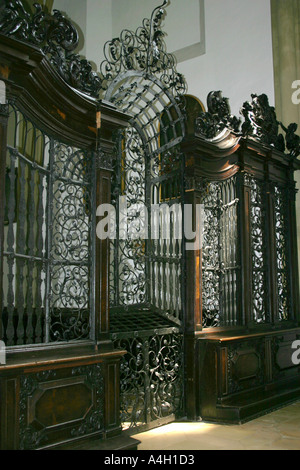 Interno chiesa St Ulrich Augsburg Baviera Germania Foto Stock