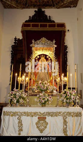 La statua della Vergine Maria nella chiesa Iglesia de N.S. de la Concepción a La Laguna, Teneriffe, Isole Canarie, Spagna Foto Stock