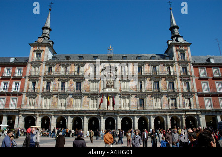 Madrid plaza mayor Foto Stock