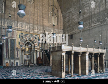 Sultan Hasan complessa, qibla iwan, Cairo Foto Stock