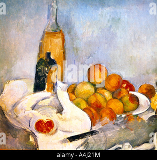 "Bottiglie e le mele", c1870-1906. Artista: Paul Cezanne Foto Stock