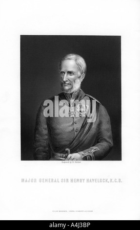 General Maggiore Sir Henry Havelock, generale inglese, (1893).Artista: E Stodart Foto Stock