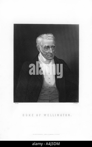 Arthur Wellesley, primo duca di Wellington, soldato britannico e statista, (1893).Artista: W Roffe Foto Stock