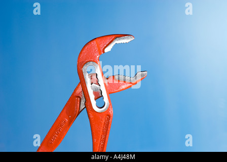 Coppia di pinze per tubi di acqua utensile di un idraulico Foto Stock