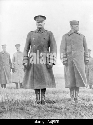 John Pershing e Hunter Liggett, American Prima Guerra Mondiale i generali, marzo 1918. Artista: sconosciuto Foto Stock