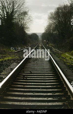 Binari del treno vicino a Rye East Sussex Regno Unito Foto Stock