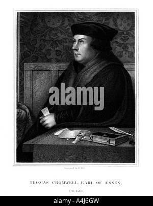 Thomas Cromwell, primo Earl of Essex, statista inglese, (1823).Artista: W Holl Foto Stock