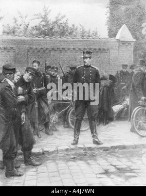 Re Alberto dei belgi durante l'assedio di Anversa, Belgio, settembre-ottobre 1914 (1926).Artista: J Simont Foto Stock