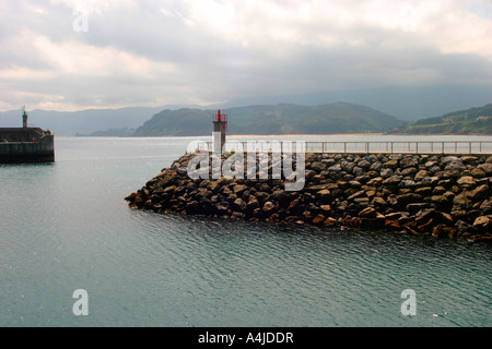 Porto di pesca di Lastres, Costa Verde, nel nord della Spagna Foto Stock