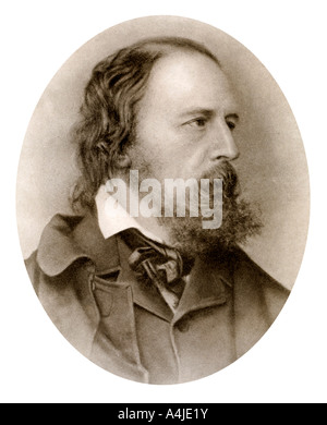 Alfred Tennyson signore, poeta inglese (1909).Artista: M di Arnault Foto Stock