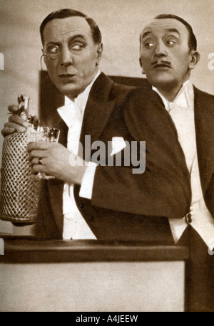 Tom pareti e Ralph Lynn, inglese attori, 1933. Artista: sconosciuto Foto Stock