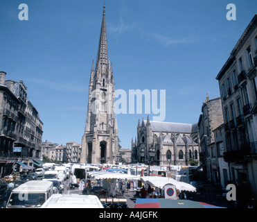 Street Market, luogo Duburg, Bordeaux, Gironde. Aquitaine, Francia Foto Stock