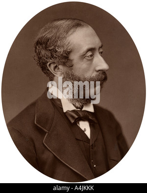 Conte di Carnarvon, Presidente della Società di antiquari, 1880.Artista: Lock & Whitfield Foto Stock