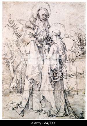 'Saint Anne col bambino e la Vergine Maria', C1500. Artista: Albrecht Dürer Foto Stock