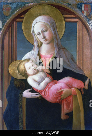 "La Vergine e il bambino', c1450-1460. Artista: Filippino Lippi Foto Stock