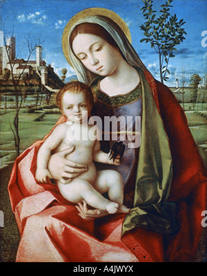 "Madonna e Bambino', C1510. Artista: officina di Giovanni Bellini Foto Stock