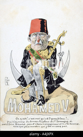 'Mohammed V', vintage cartolina francese, c1900. Artista: sconosciuto Foto Stock