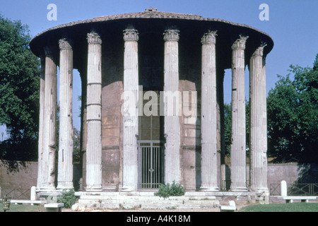 Tempio di Vesta, Roma. Artista: sconosciuto Foto Stock