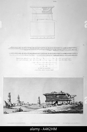 Apollinopolis Magna (il Tempio di Edfu), Egitto, 1802. Artista: Vivant Denon Foto Stock