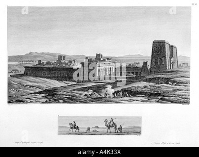 " Il Tempio di Apollinopolis Magna, Etfu (Edfu)', Egitto, c1808. Artista: Baltard Foto Stock