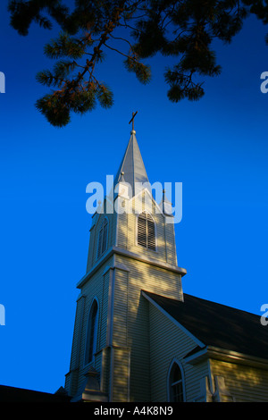 Steeple sulla chiesa Foto Stock