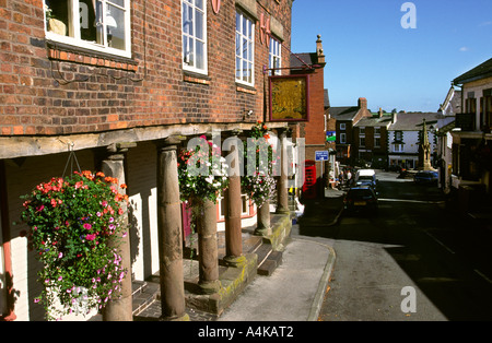 Cheshire Malpas villaggio dal vecchio mercato House Foto Stock