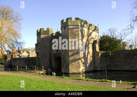 Gatehouse a Palazzo del Vescovo, pozzi, Somerset, Regno Unito Foto Stock