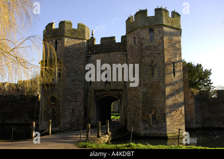 Gatehouse a Palazzo del Vescovo, pozzi, Somerset, Regno Unito Foto Stock